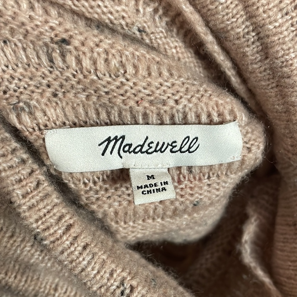 Madewell Donegal Belmont Mockneck Sweater in Coziest Yarn Size Medium - Picture 7 of 11